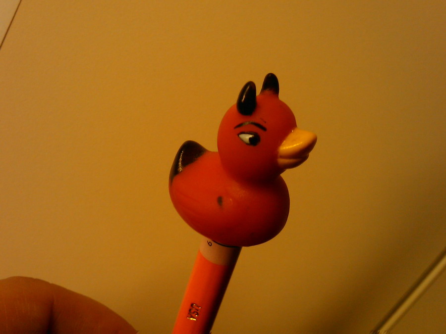 Steph's Devil Ducky Pencil Topper